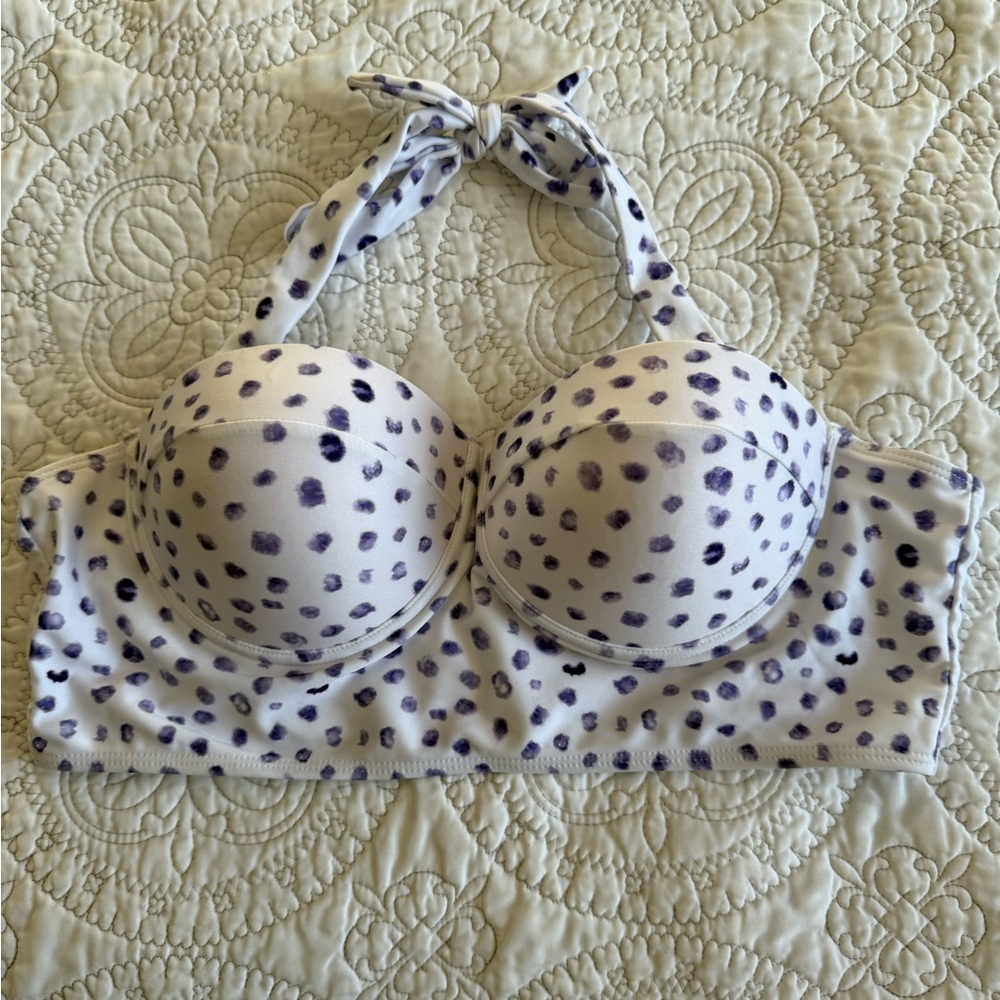 polka dot halter bikini top